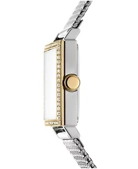 DKNY Women's Milanese Green Dial Two-Tone Stainless Steel Bracelet Watch 24x31mm