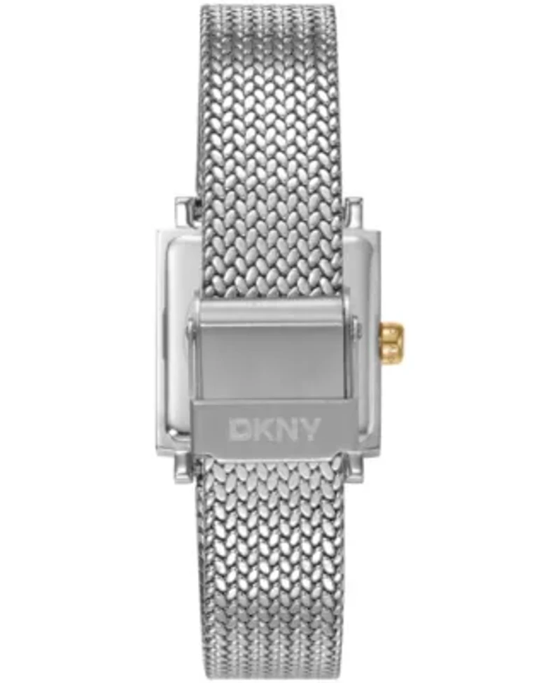 DKNY Women's Milanese Green Dial Two-Tone Stainless Steel Bracelet Watch 24x31mm