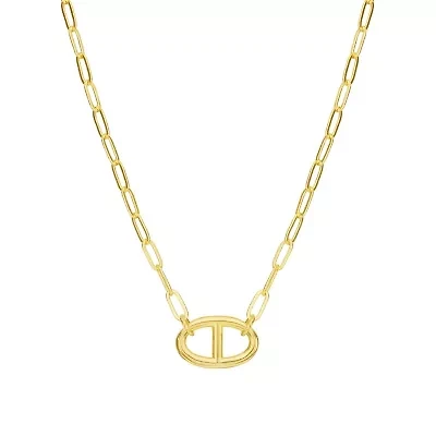 Gold Plated 16" + 2" Marina Link Necklace