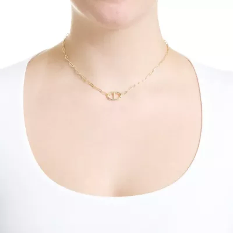 Gold Plated 16" + 2" Marina Link Necklace