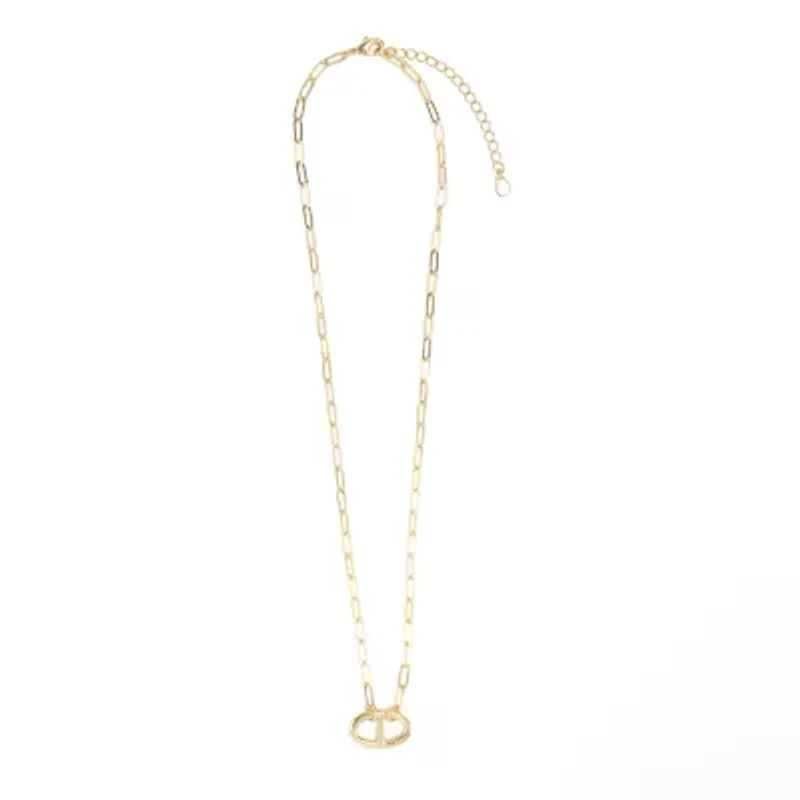 Gold Plated 16" + 2" Marina Link Necklace