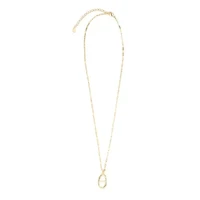 Gold Plated 16" + 2" Long Oval Marina Link Paperclip Necklace