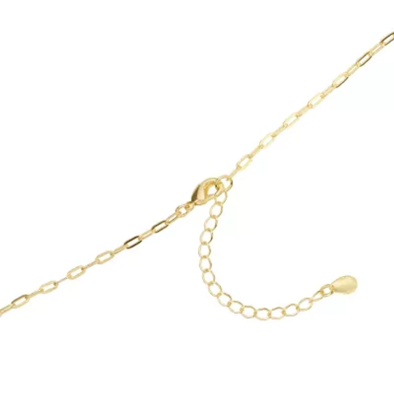 Gold Plated 16" + 2" Long Oval Marina Link Paperclip Necklace