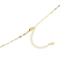 Gold Plated 16" + 2" Long Oval Marina Link Paperclip Necklace