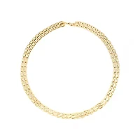 Gold Plated 20" Thick Tile Chain Necklace