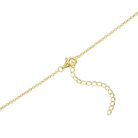 Gold Plated 16" + 2" Cubic Zirconia Clover Necklace