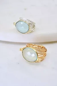 Torrey Ring Blue Chalcedony