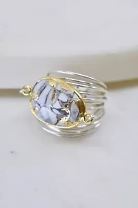 Torrey Ring White Mojave Copper