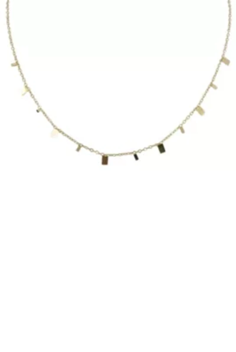 Dainty Ibiza Style Necklace With Squares