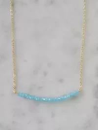 Michelle Bar Necklace In Gold Chalcedony