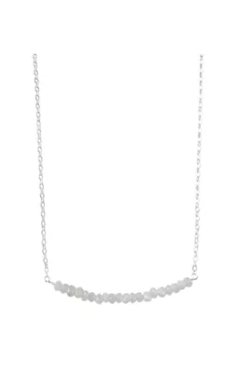 Michelle Bar Necklace In Gold Moonstone