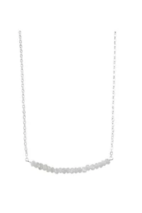 Michelle Bar Necklace In Silver Moonstone