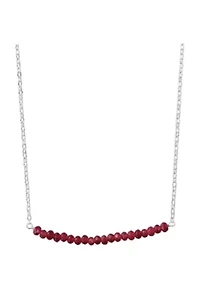 Michelle Bar Necklace In Gold Ruby