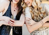 Michelle Bar Necklace In Silver Ruby