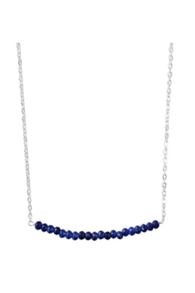 Michelle Bar Necklace In Gold Sapphire