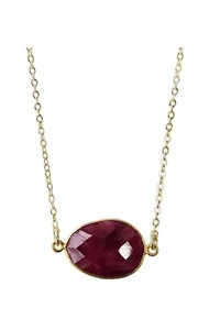 Mrs Parker Necklace In Gold Ruby