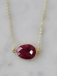 Mrs Parker Necklace In Gold Ruby