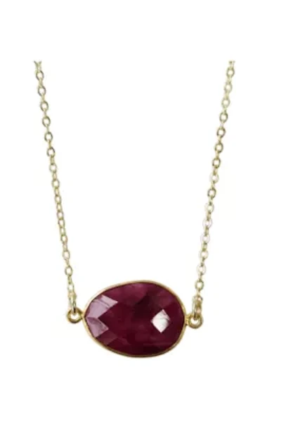 Mrs Parker Necklace In Silver Ruby