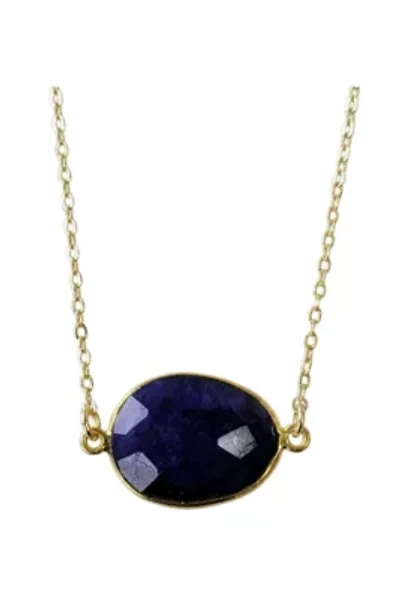 Mrs Parker Necklace In Gold Sapphire