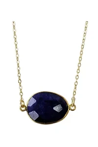 Mrs Parker Necklace In Silver Sapphire