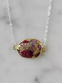 Mrs Parker Necklace In Gold Red Mojave Copper Turquoise 1