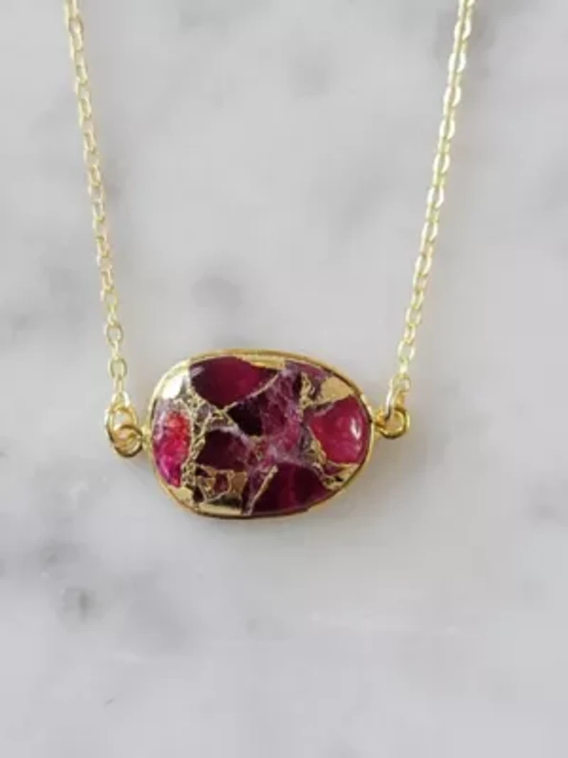 Mrs Parker Necklace In Silver Red Mojave Copper Turquoise 1