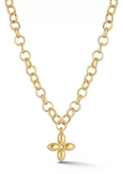 Chunky Clover Pendant Necklace