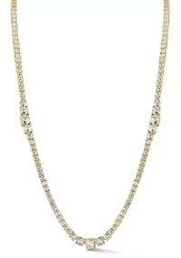 Cubic Zirconia Graduated Tennis Necklace