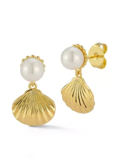 Pearl Shell Drop Earrings