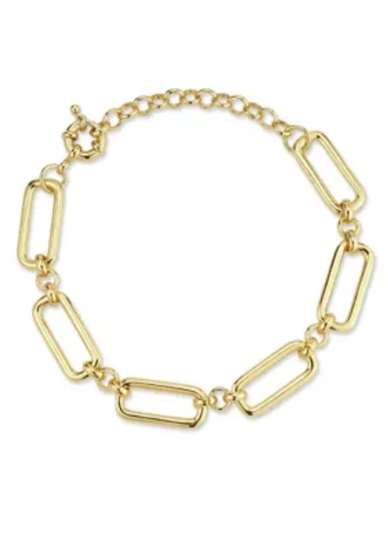 Open Rectangular Link Bracelet
