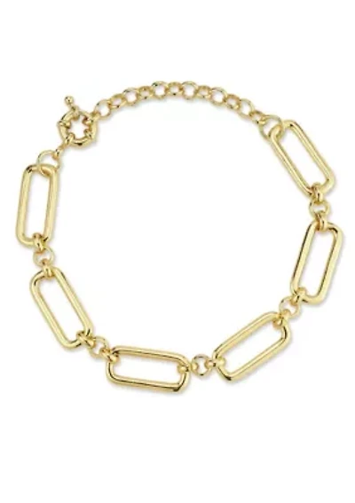 Open Rectangular Link Bracelet