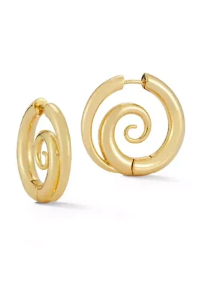 Swirl Hoop Earrings