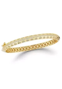 Sterling Silver Heart Bangle Bracelet