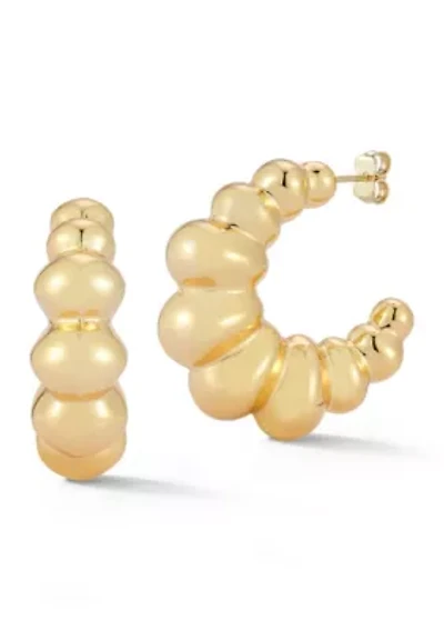 Bold Bubble Hoop Earrings