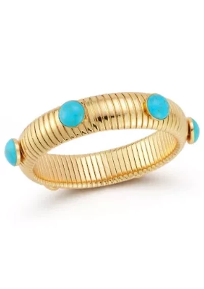 Synthetic Turquoise Bold Tubogas Bangle