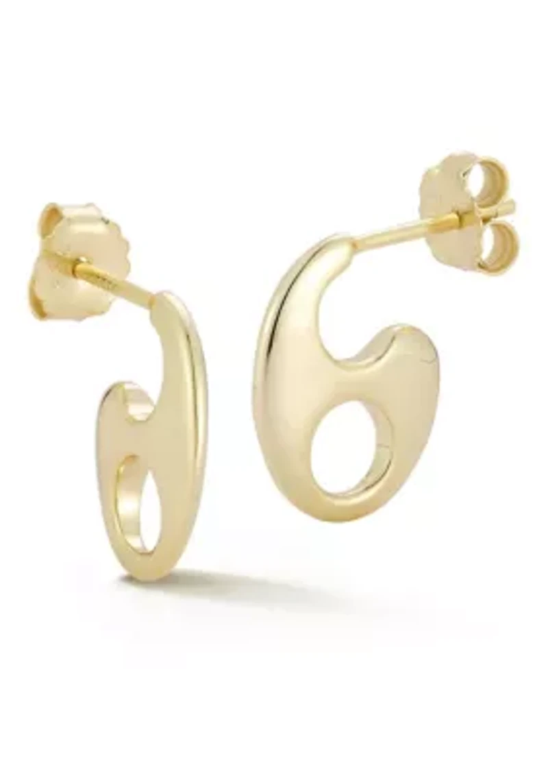 Sterling Silver Mariner Link Stud Earrings