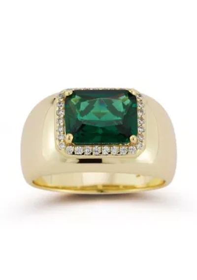 Sterling Silver Cubic Zirconia Halo Dome Ring