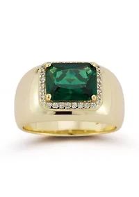 Sterling Silver Cubic Zirconia Halo Dome Ring