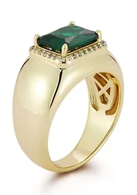 Sterling Silver Cubic Zirconia Halo Dome Ring