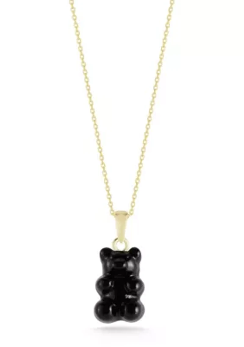 Sterling Silver Bear Pendant Necklace