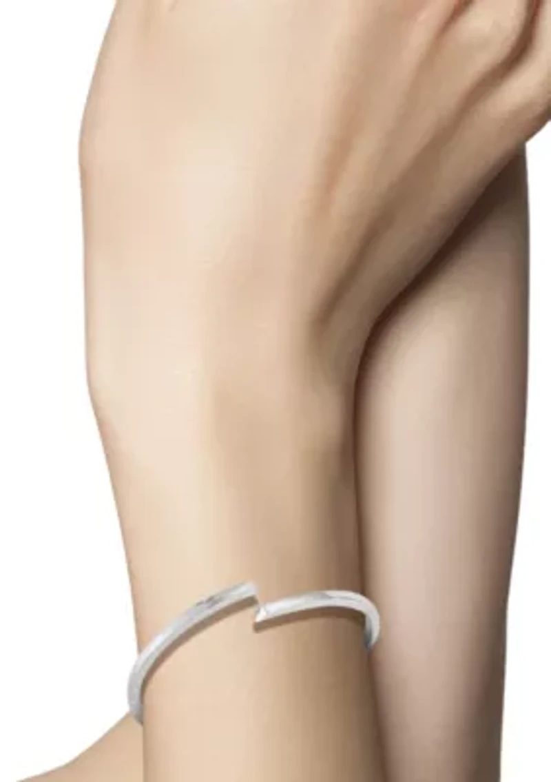 Sterling Silver Bypass Bangle Bracelet