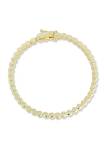 Sterling Silver Beaded Tennis Bracelet