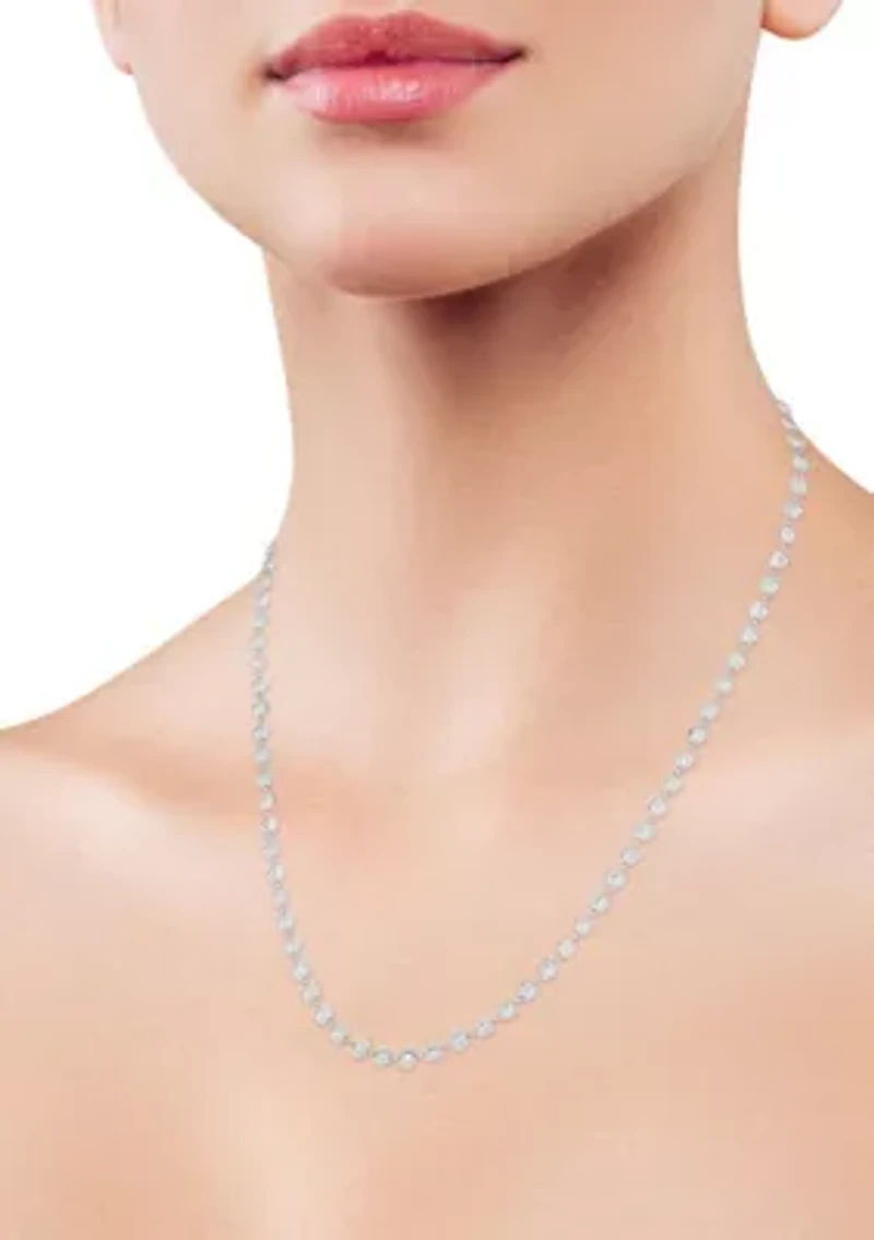 Italian Sterling Silver Diamond Cut Ball Chain Necklace