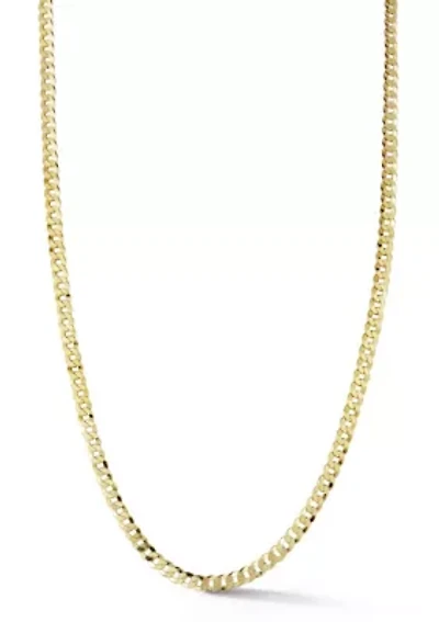 Italian Sterling Silver Curb Chain Necklace