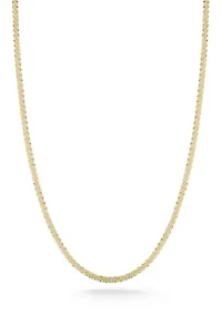 Italian Sterling Silver Brillo Chain Necklace