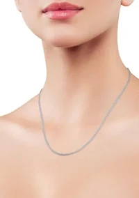 Italian Sterling Silver Brillo Chain Necklace