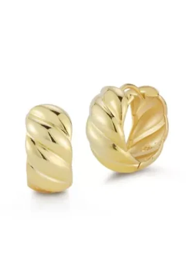 Sterling Silver Bold Twist Hoop Earrings