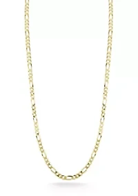 Italian Sterling Silver Figaro Chain Necklace