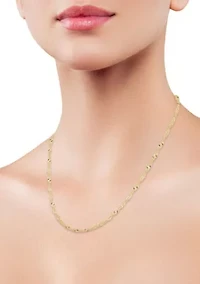 Italian Sterling Silver Singapore Chain Necklace