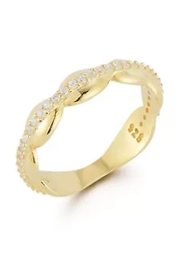 Sterling Silver CZ Bubble Band Ring